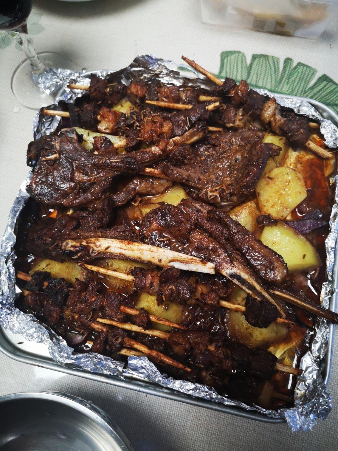 超好吃的烤羊排烤箱版