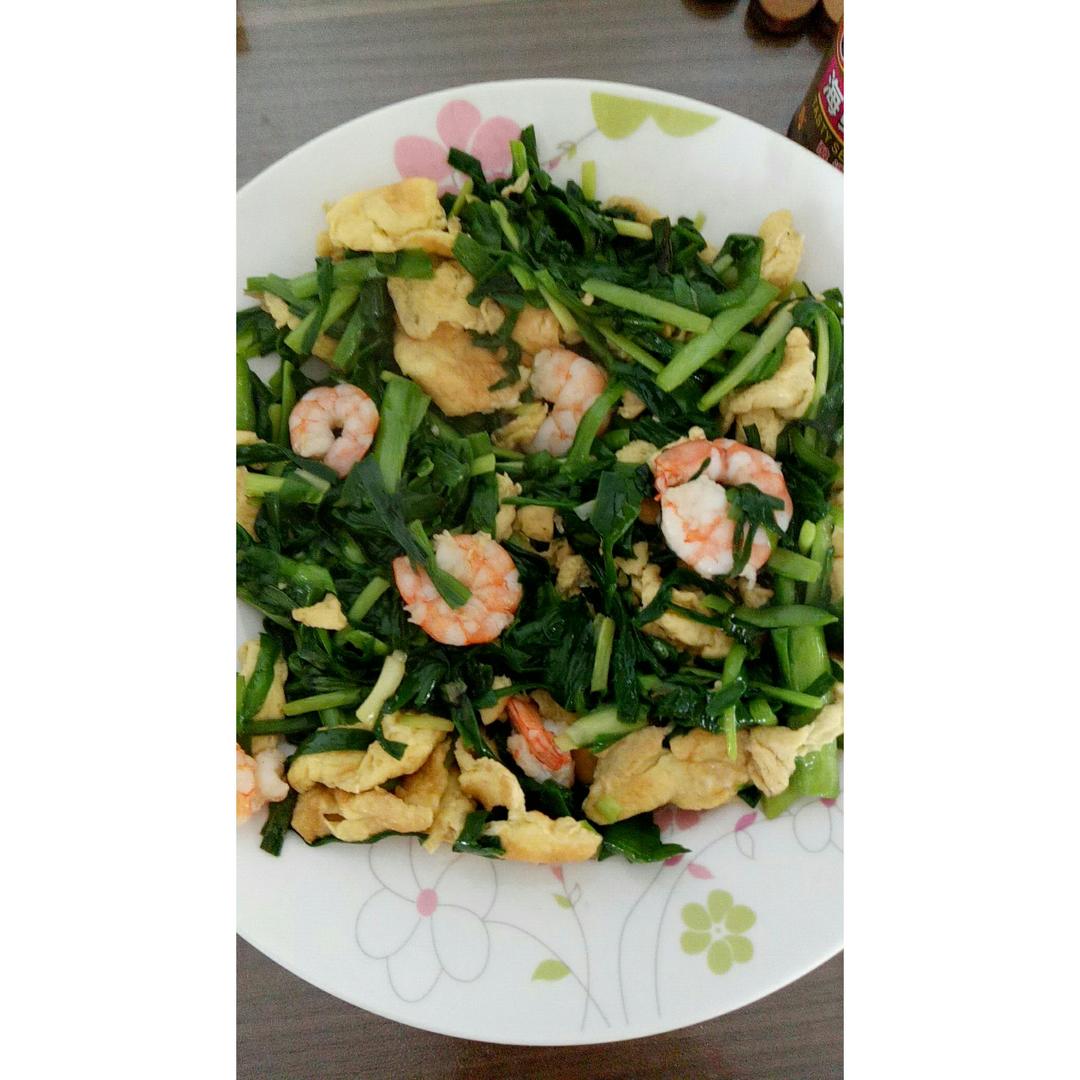 韭菜虾仁炒鸡蛋