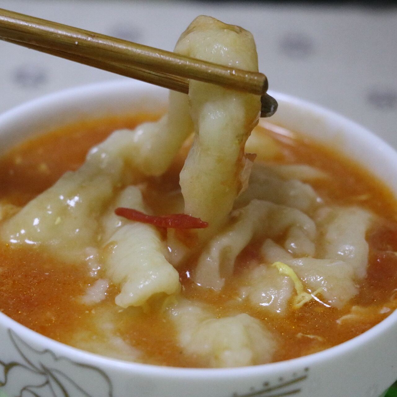 面鱼蔬菜汤 Dough fish Soup