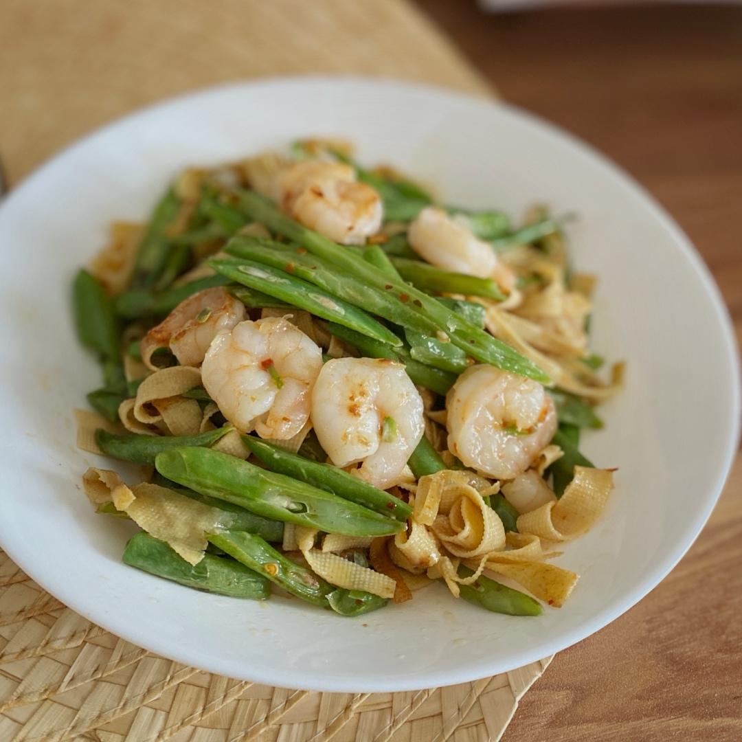 虾仁炒四季豆（豆角皆可）