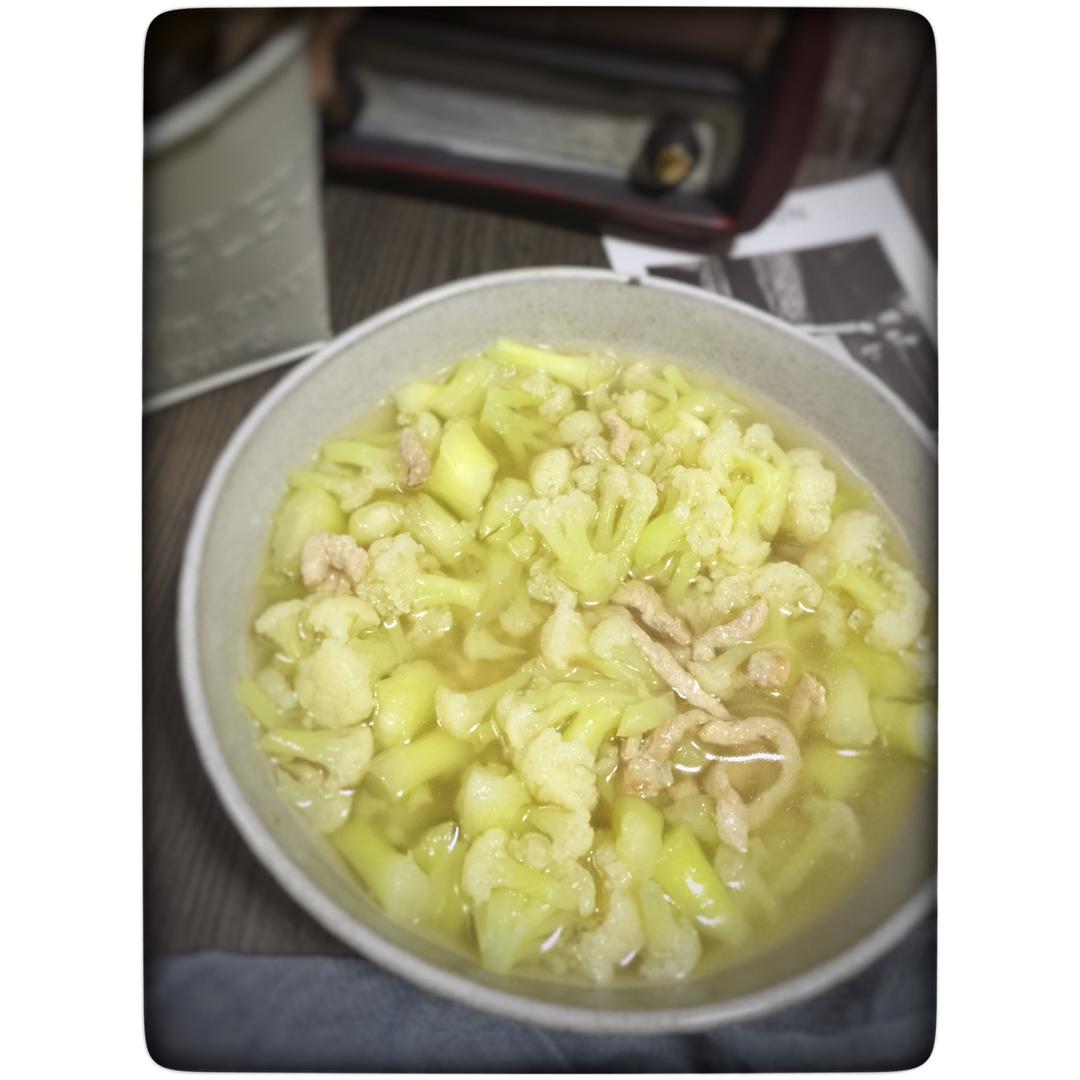 快手低油版花菜炒肉丝