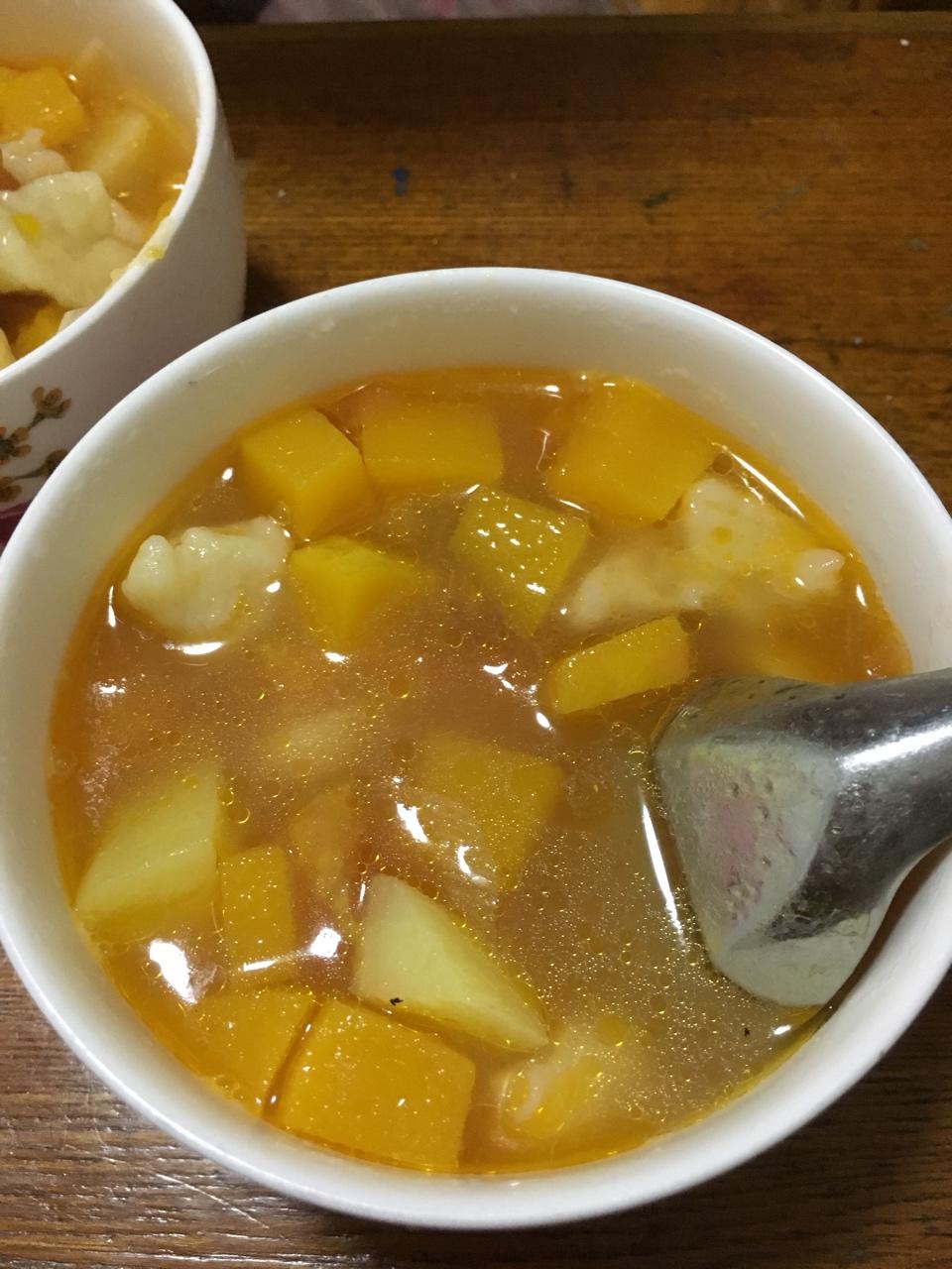 西红柿南瓜疙瘩汤