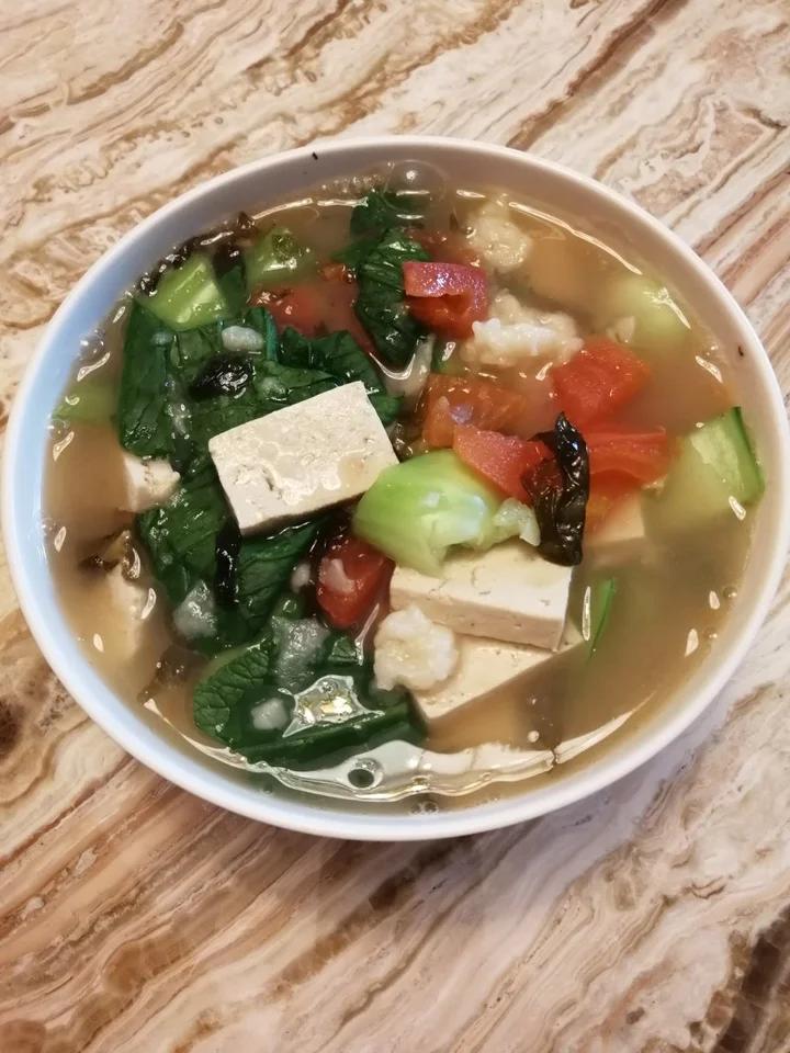西红柿汤面（无油素）