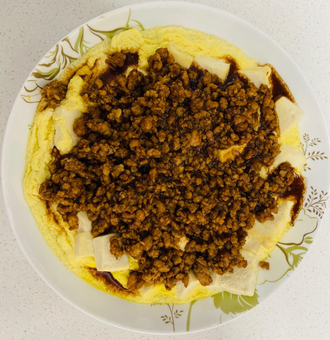 【鸡蛋蒸豆腐】，香浓下饭，孩子超爱~