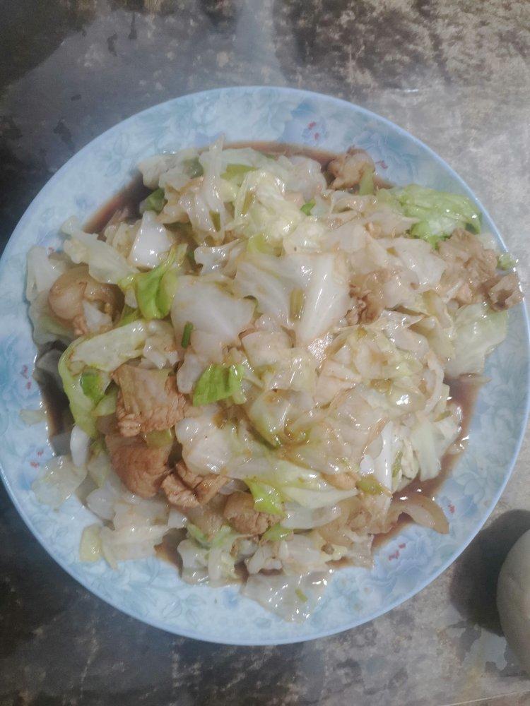 橄榄菜炒圆白菜