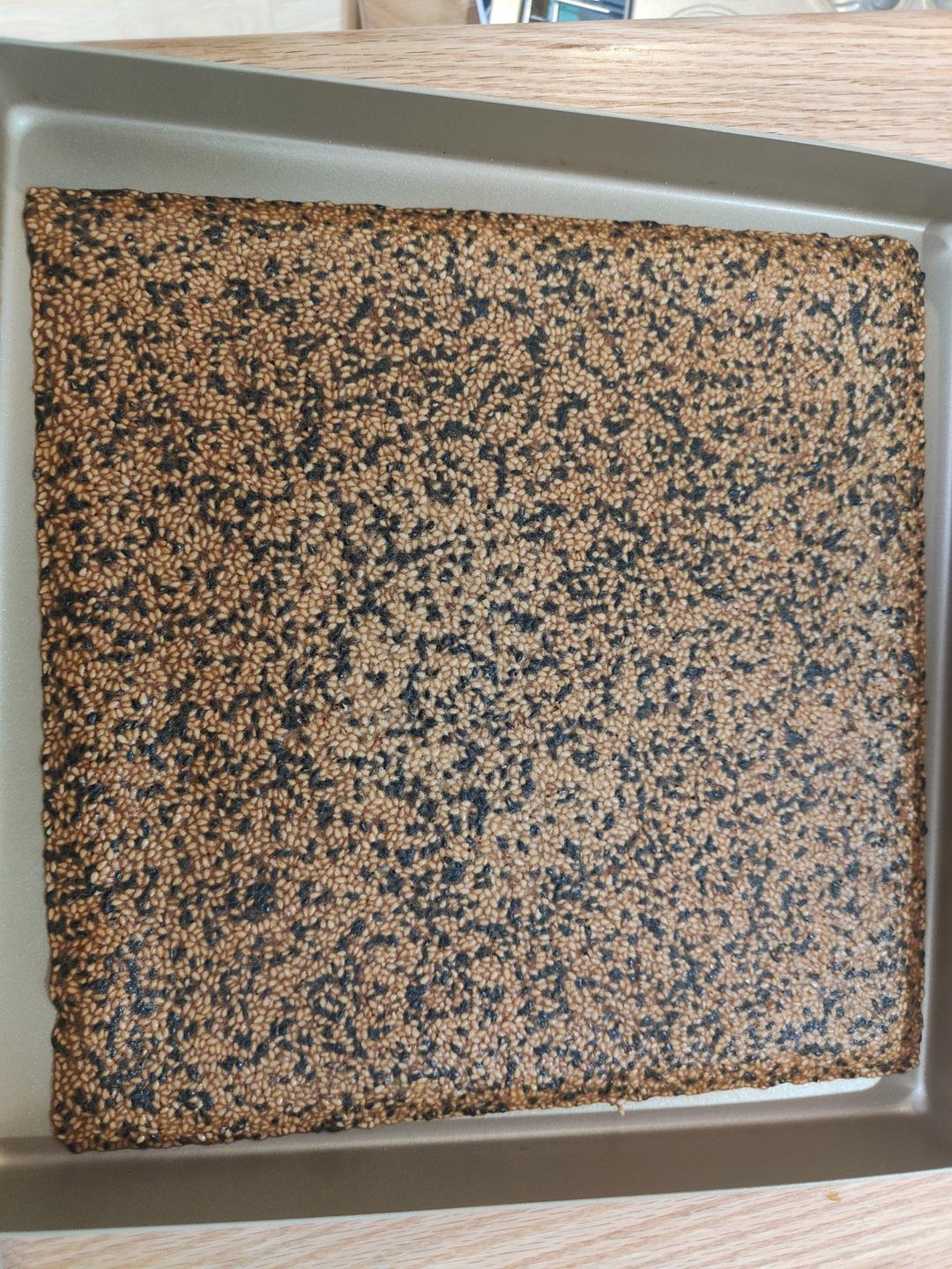 芝麻薄脆饼干，一步操作，超级简单