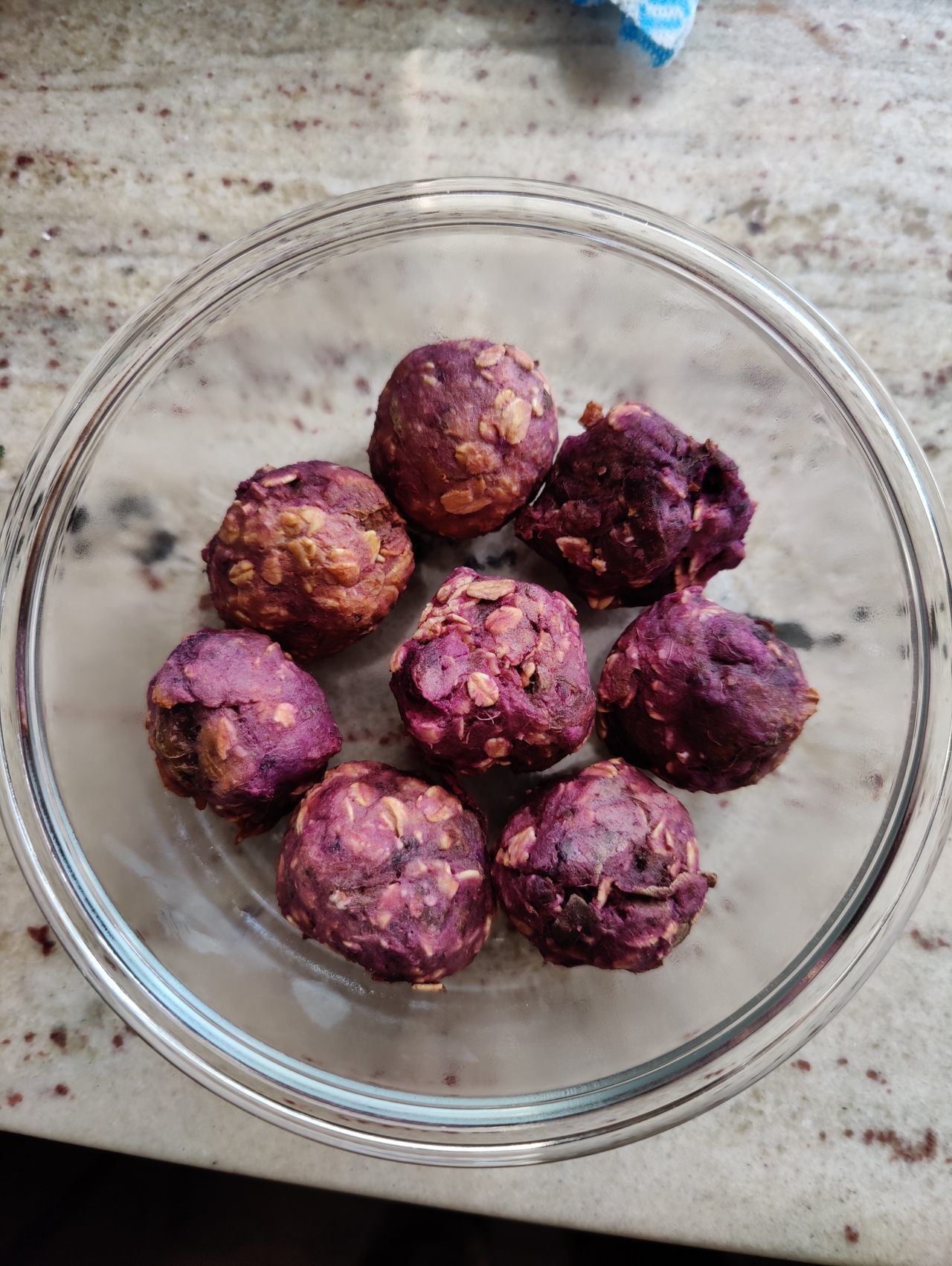 紫薯燕麦团空气炸锅版的做法