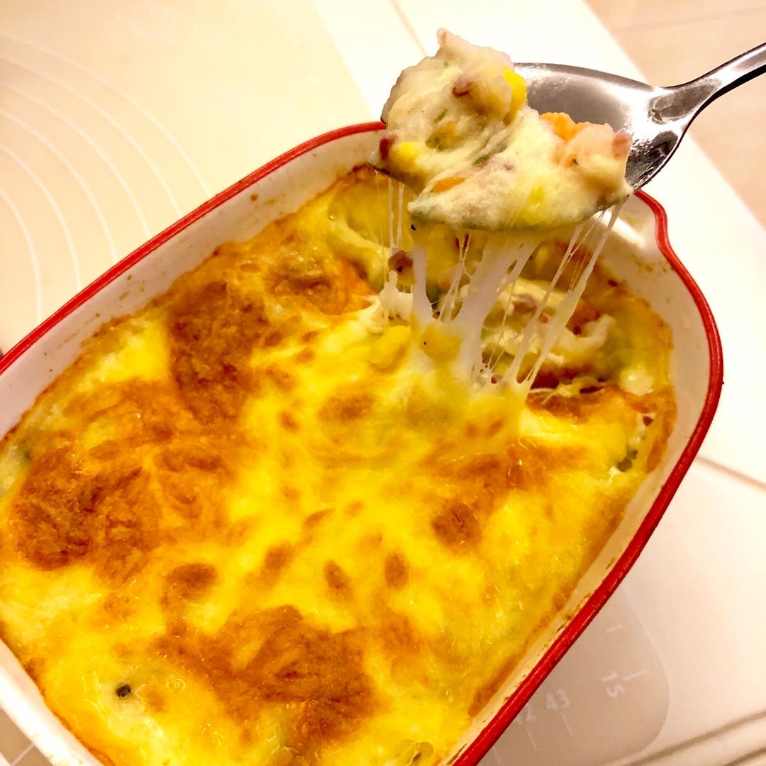 奶酪什蔬焗土豆泥