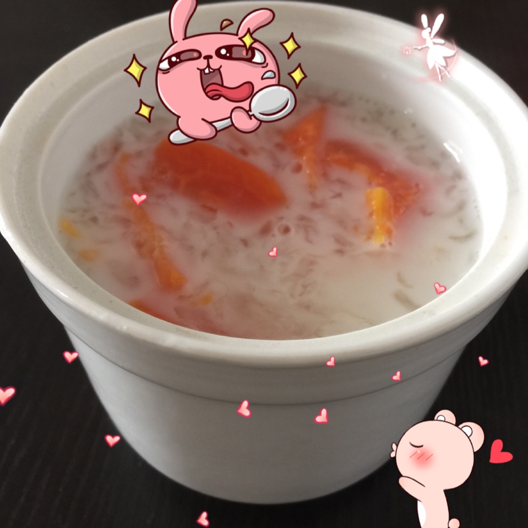 木瓜牛奶炖燕窝