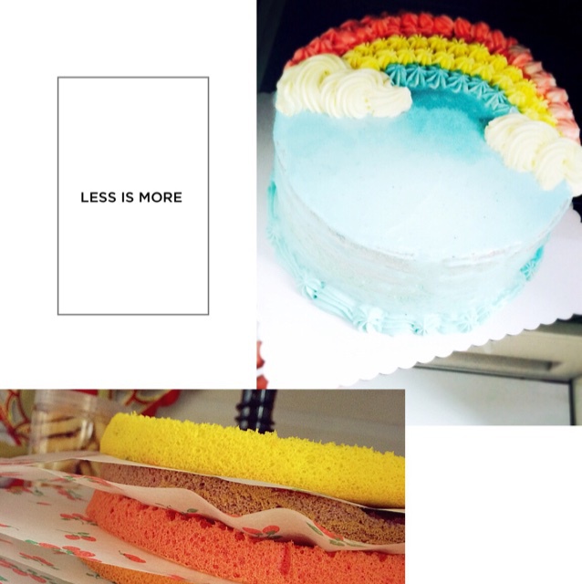 彩虹蛋糕戚风蛋糕胚