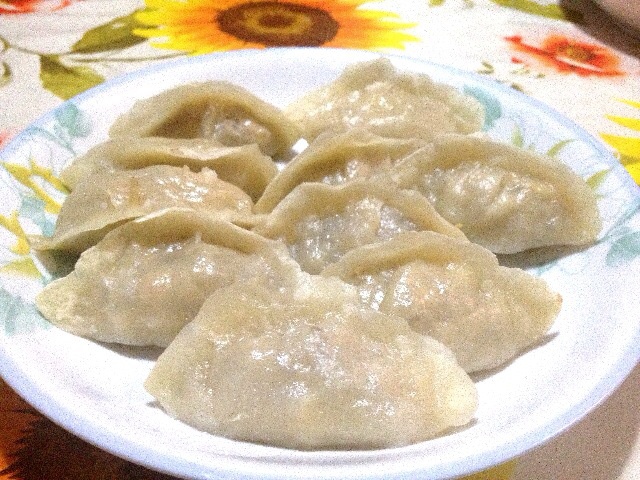 坐看云起做的萝卜豆腐素馅蒸饺