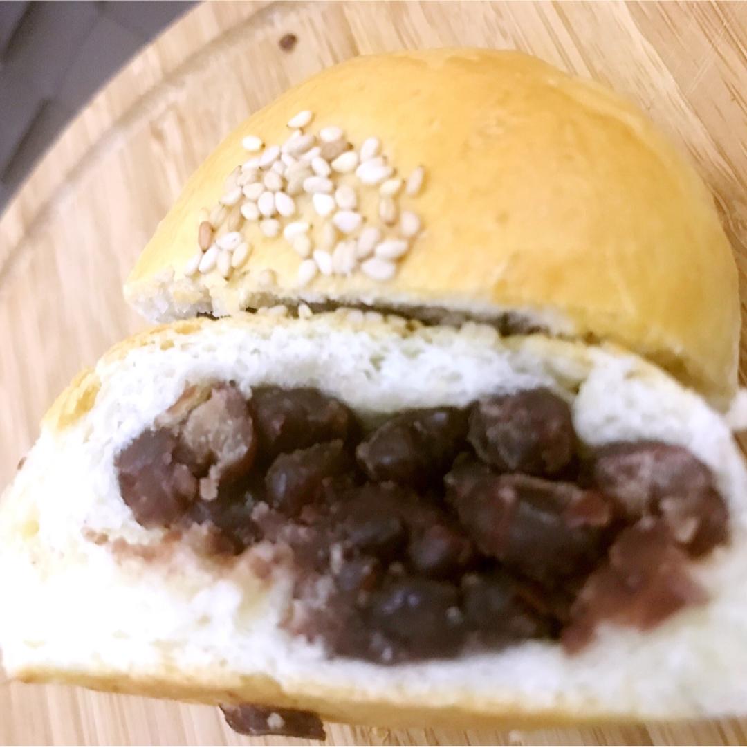 日式传统红豆面包（中国红豆大饼子）
