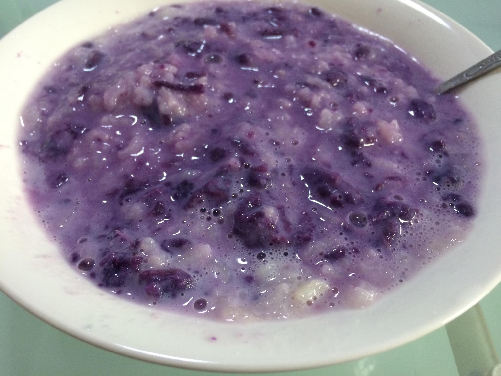 紫薯牛奶粥的做法