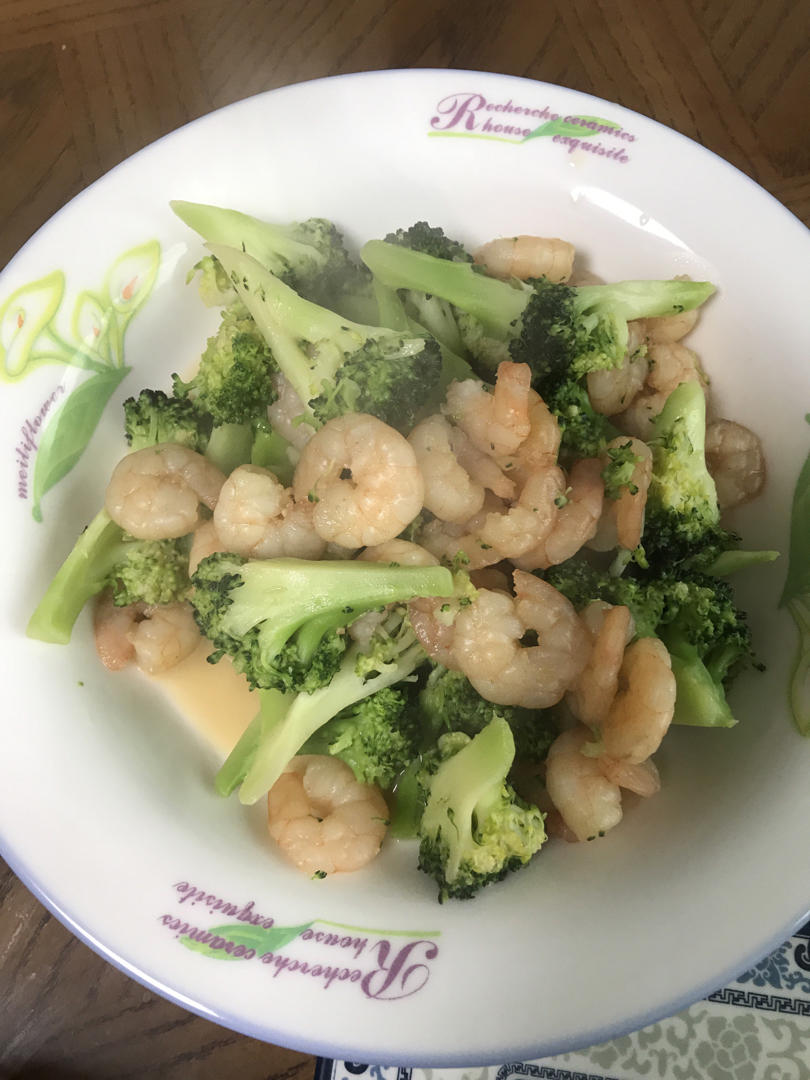 挑战100道家常菜｜半荤｜西兰花炒虾仁