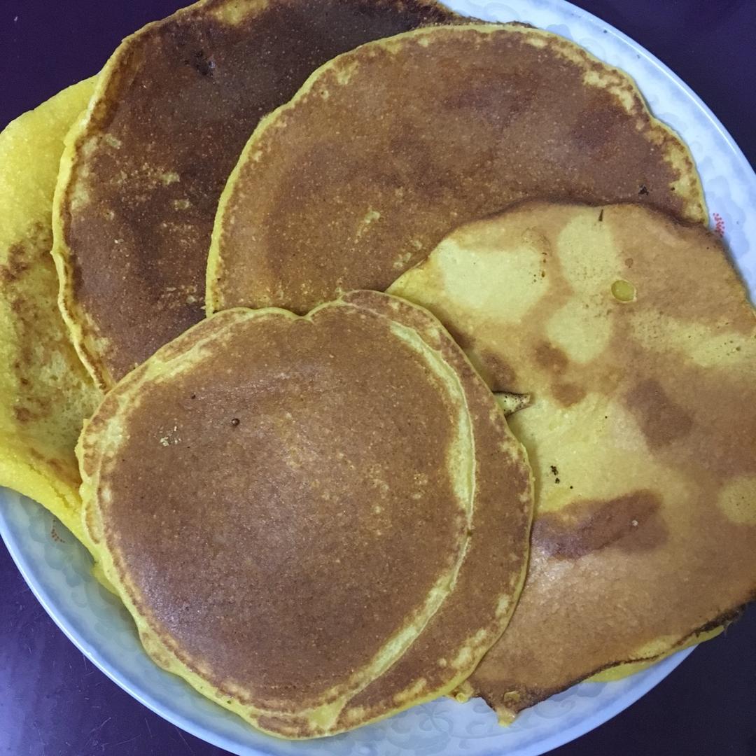 鸡蛋玉米饼（附松饼煎圆的方法）