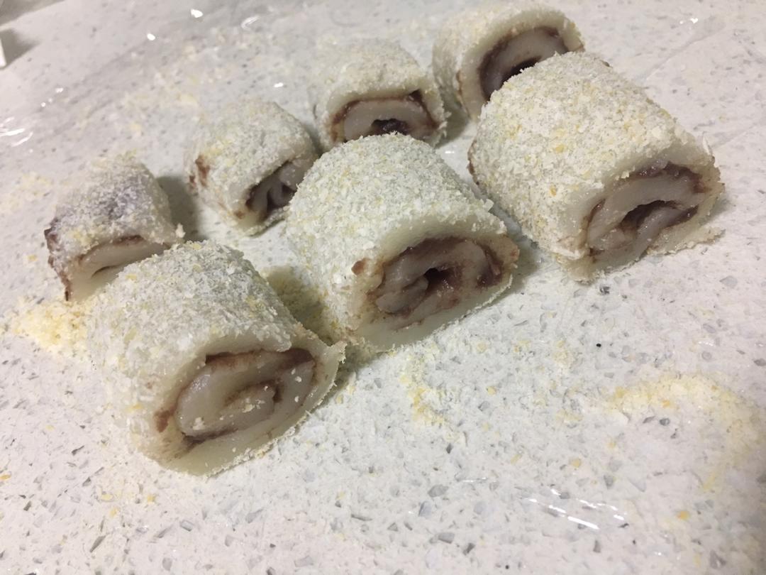 零失败！巨好吃的椰蓉豆沙糯米卷！