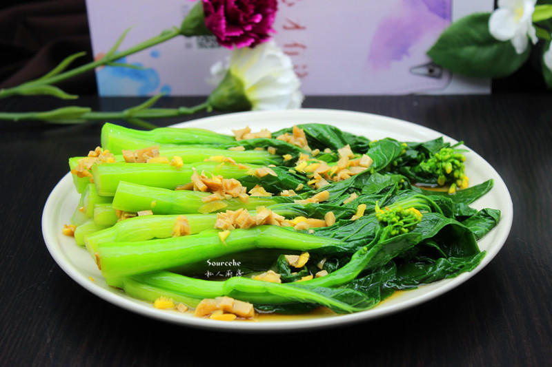 节后刮油，白灼菜心