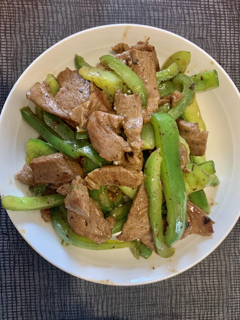 青椒炒肉丝