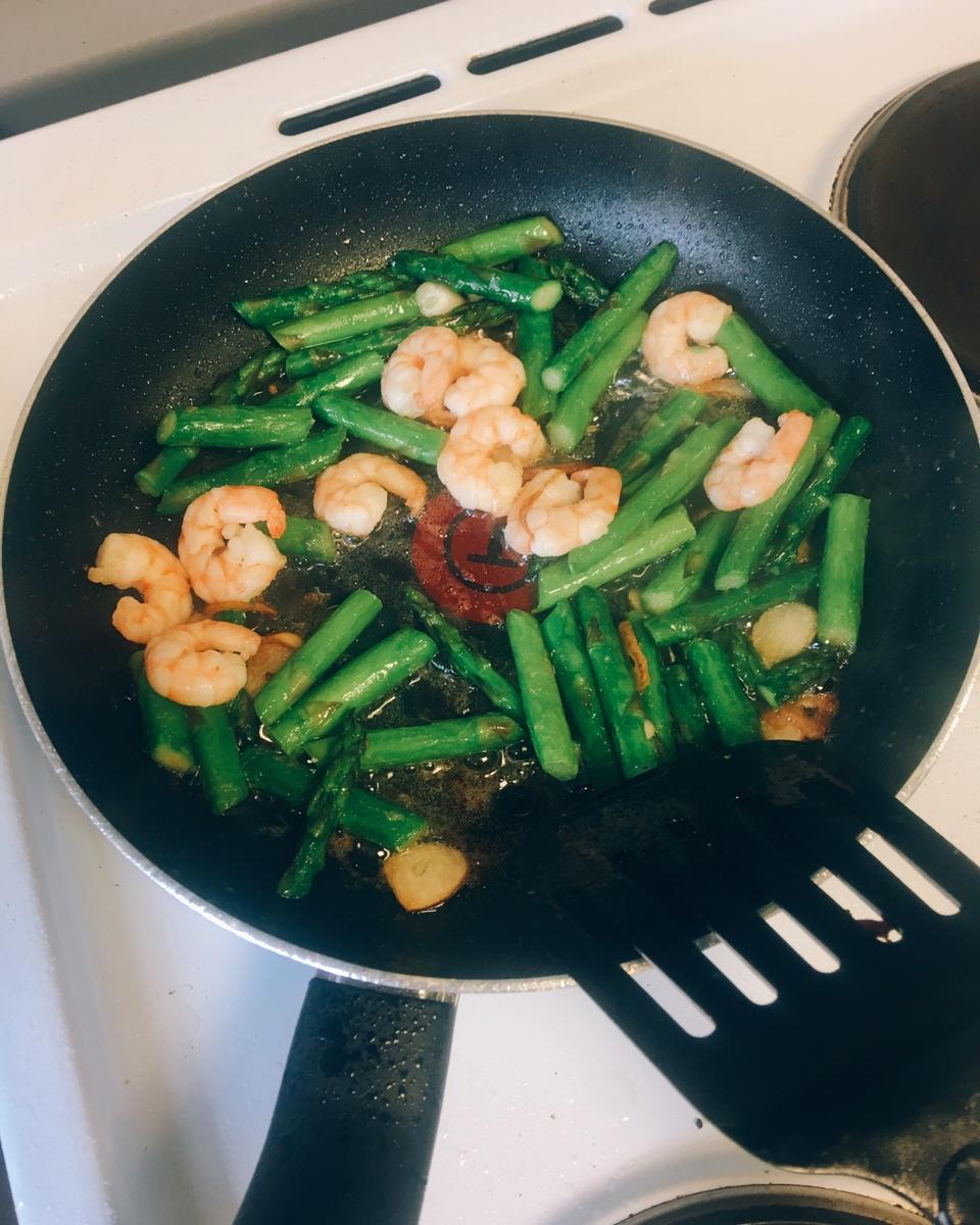 清炒芦笋虾仁