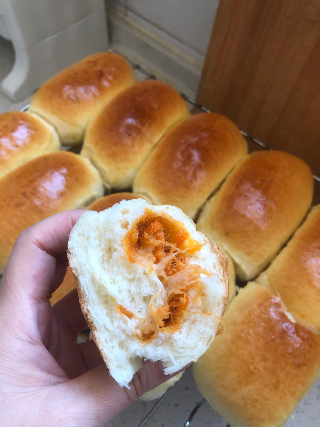 肉松沙拉酱面包（65度汤种）
