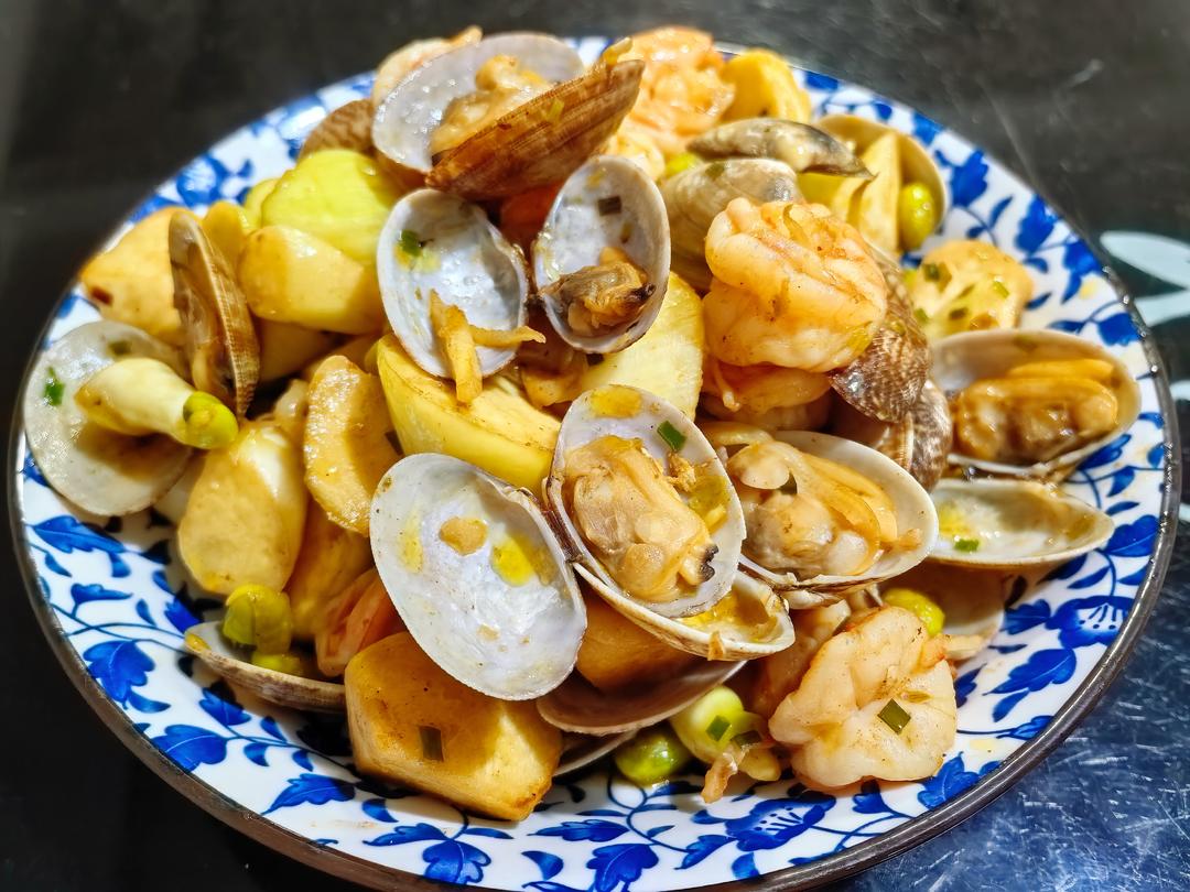 茭白烩三鲜(减脂瘦身)