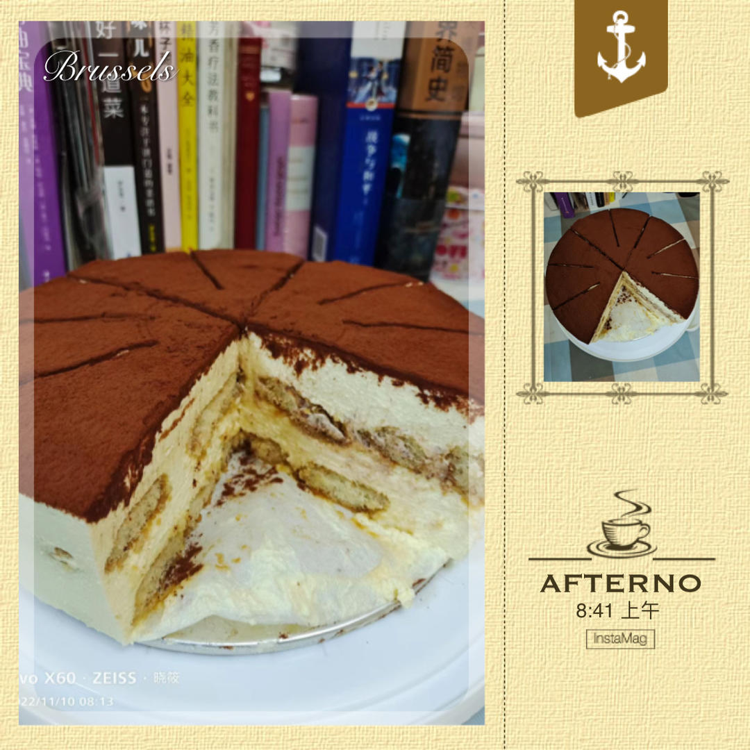 在欧洲学会的经典版提拉米苏