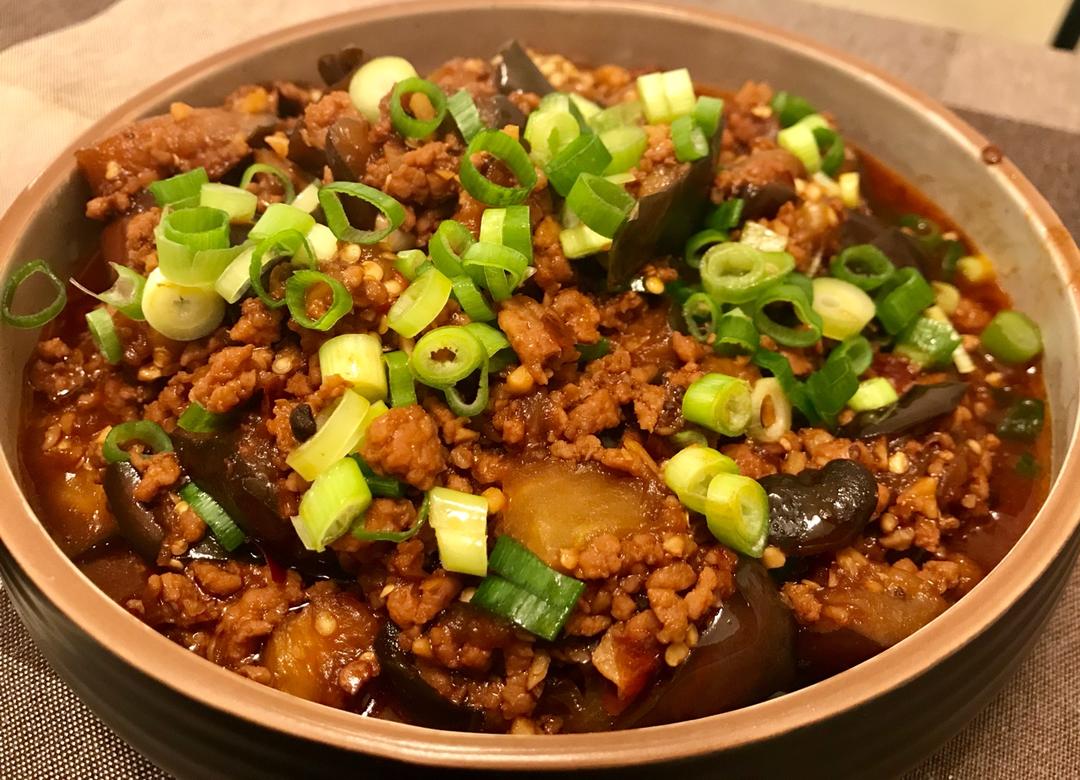 红烧肉沫茄子
