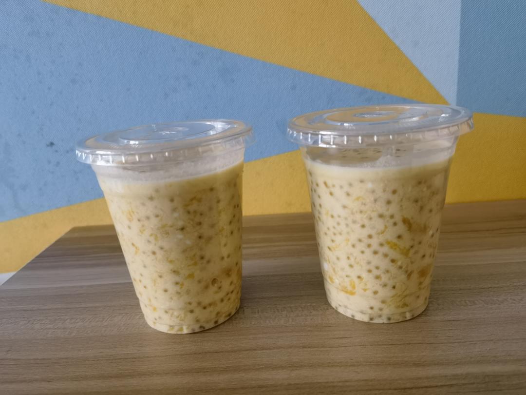 港式甜品——杨枝甘露(芒果西米露)附芒果花切法