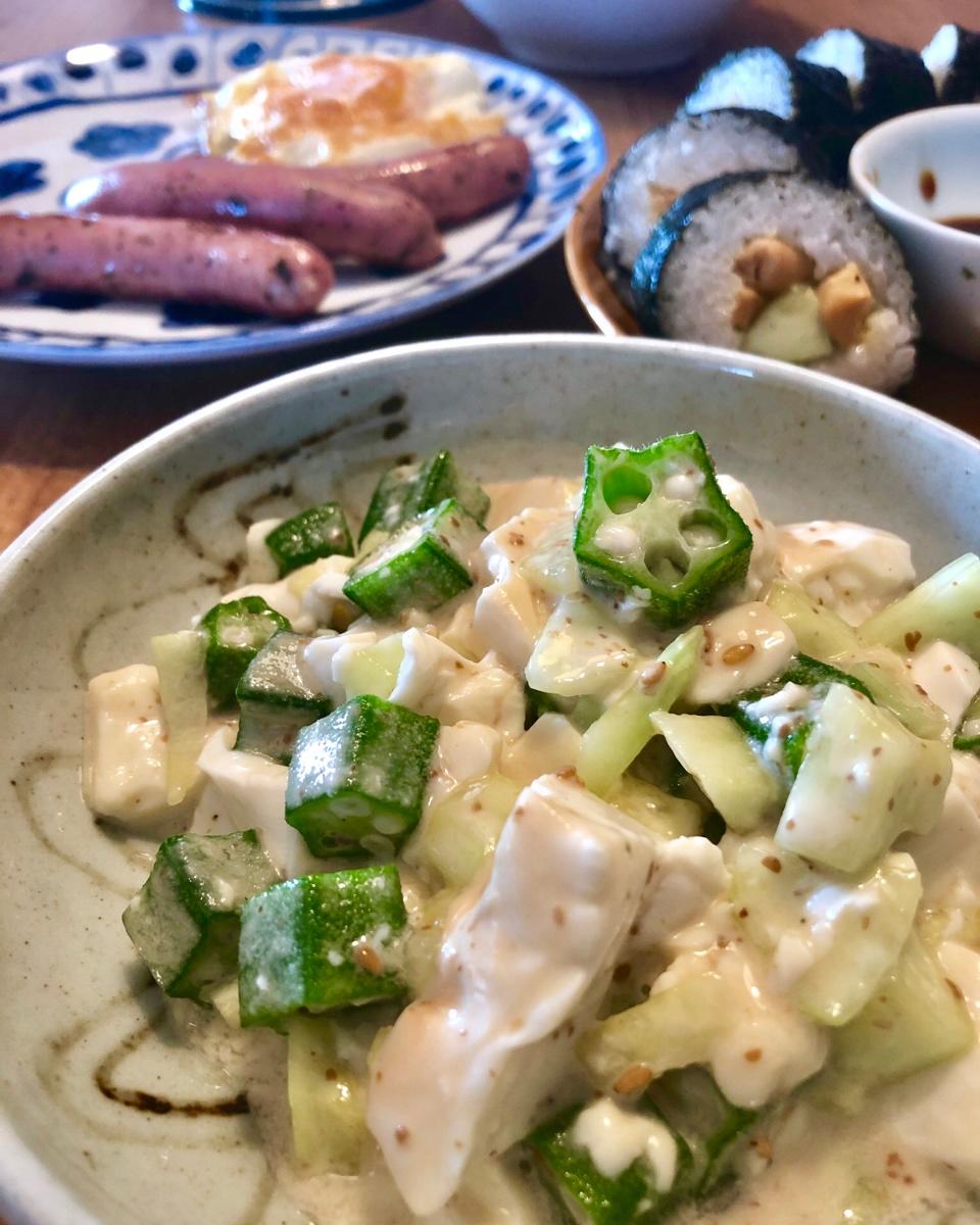 秋葵豆腐沙拉