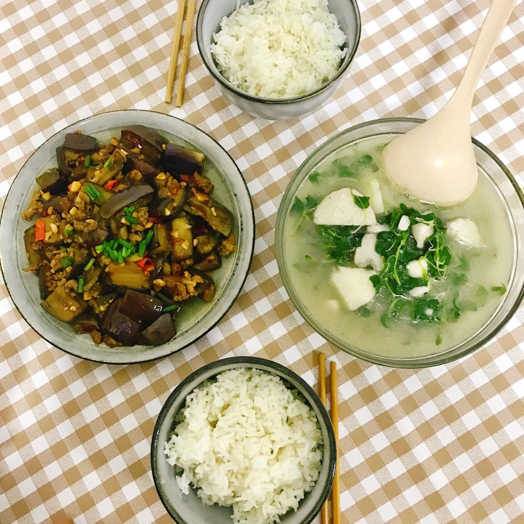 红烧肉沫茄子