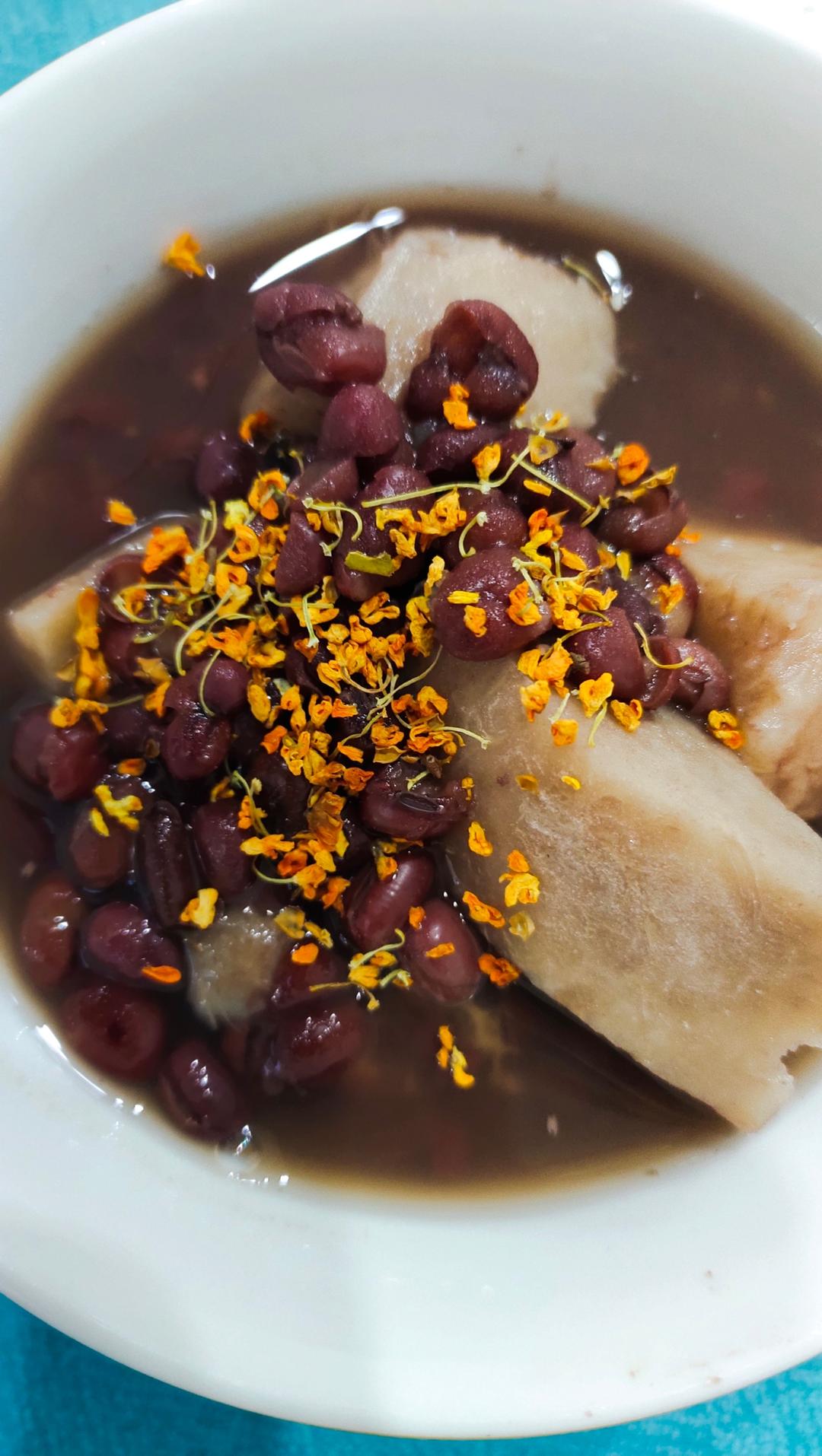 ㊙️冬季必喝养颜补血～桂花红豆芋头汤🌟