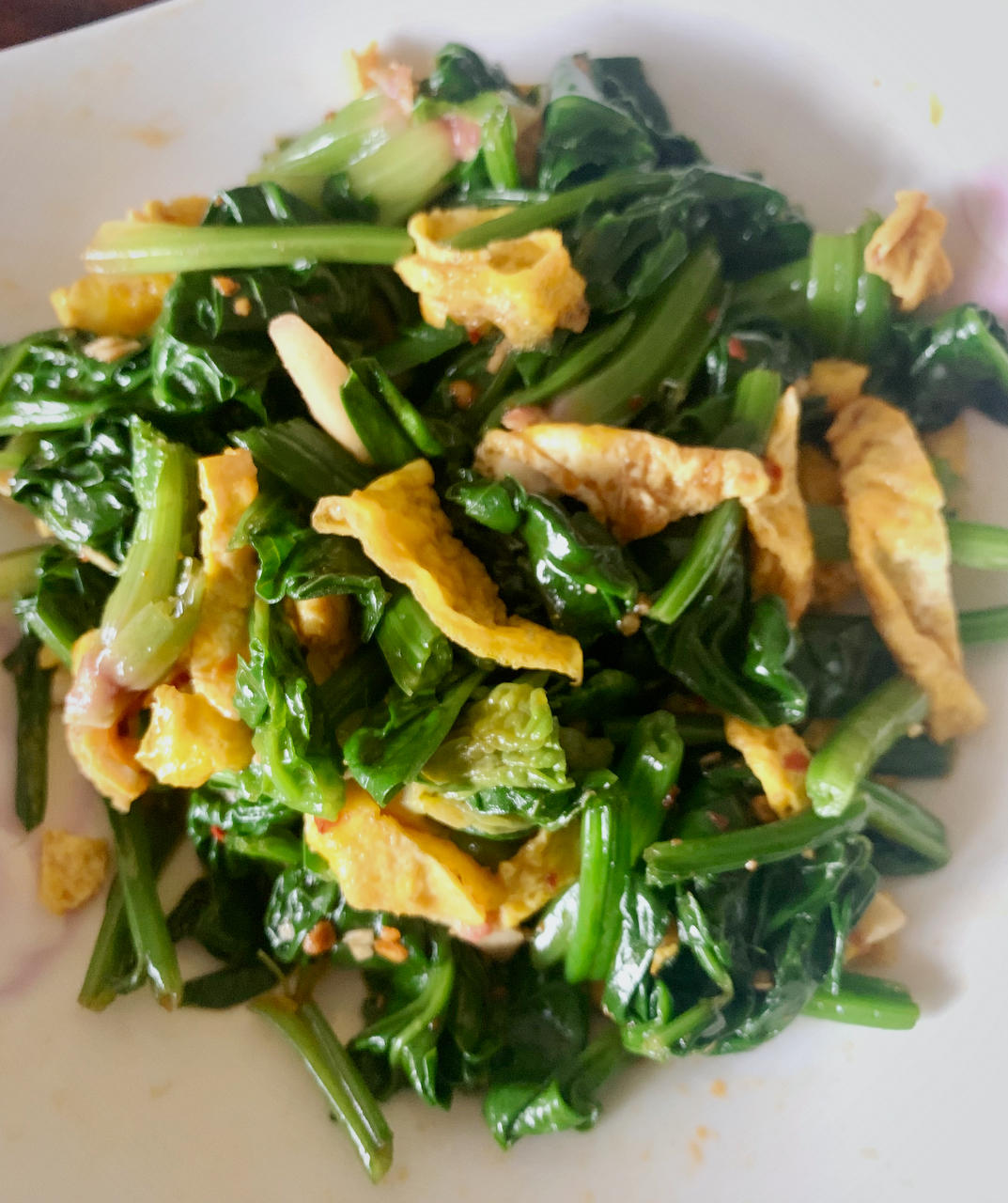 浮云95做的好吃不胖菠菜凉拌鸡蛋