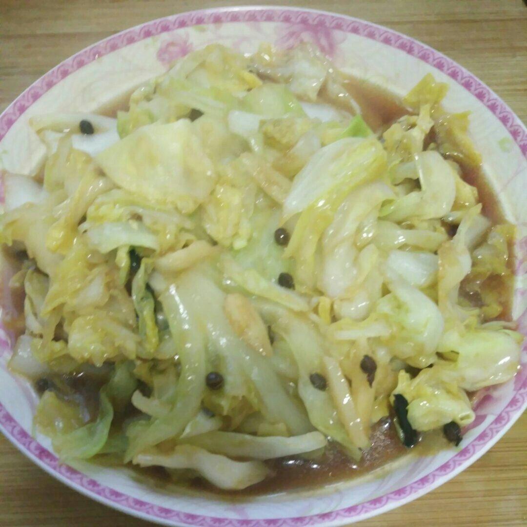 一分钟即可出锅的炝包菜丝、超级爽口下饭