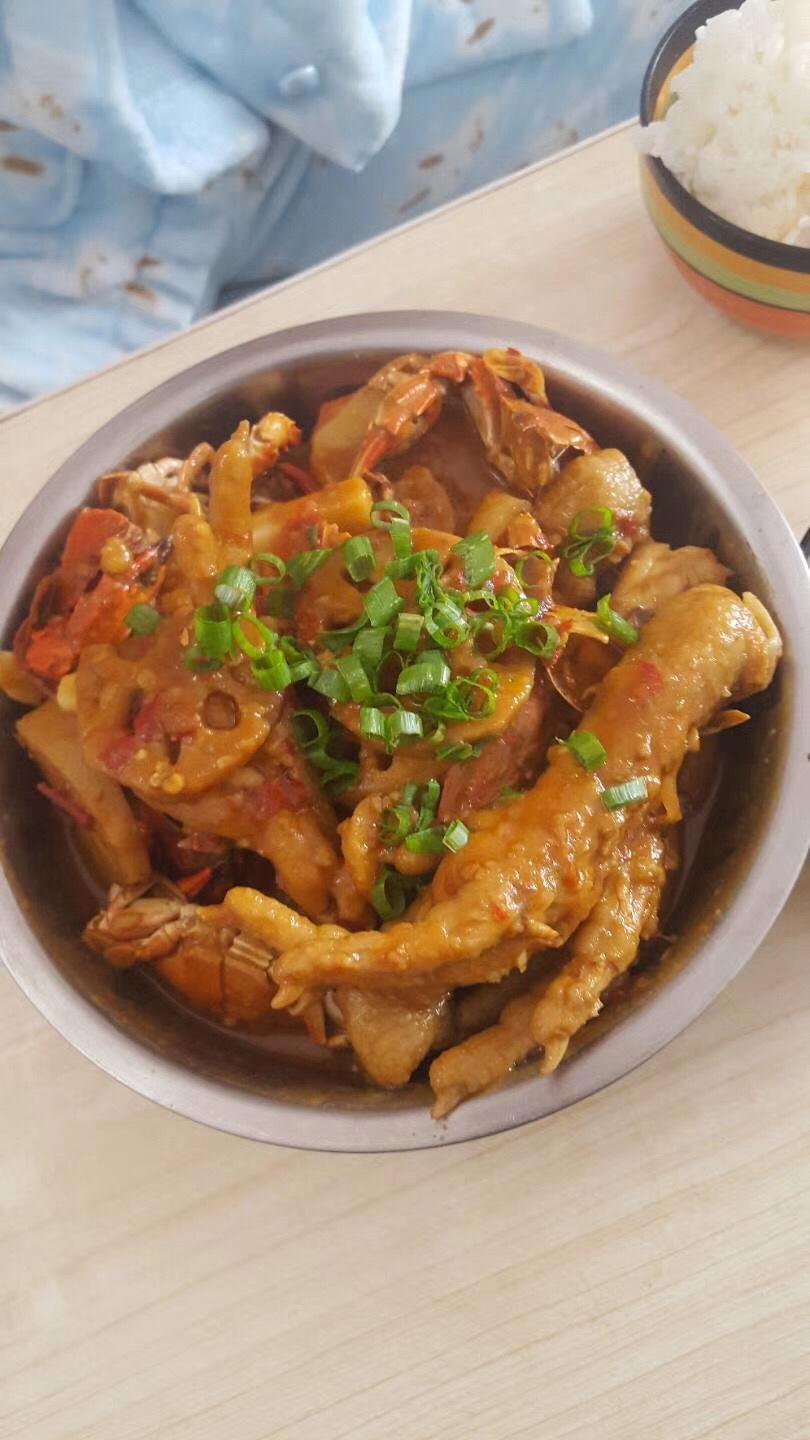 肉蟹煲的做法