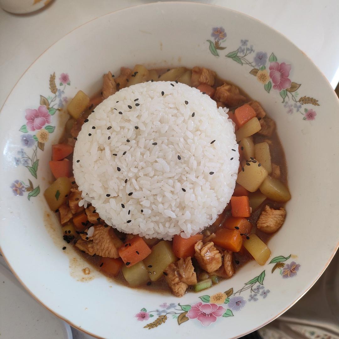 鸡肉盖浇饭