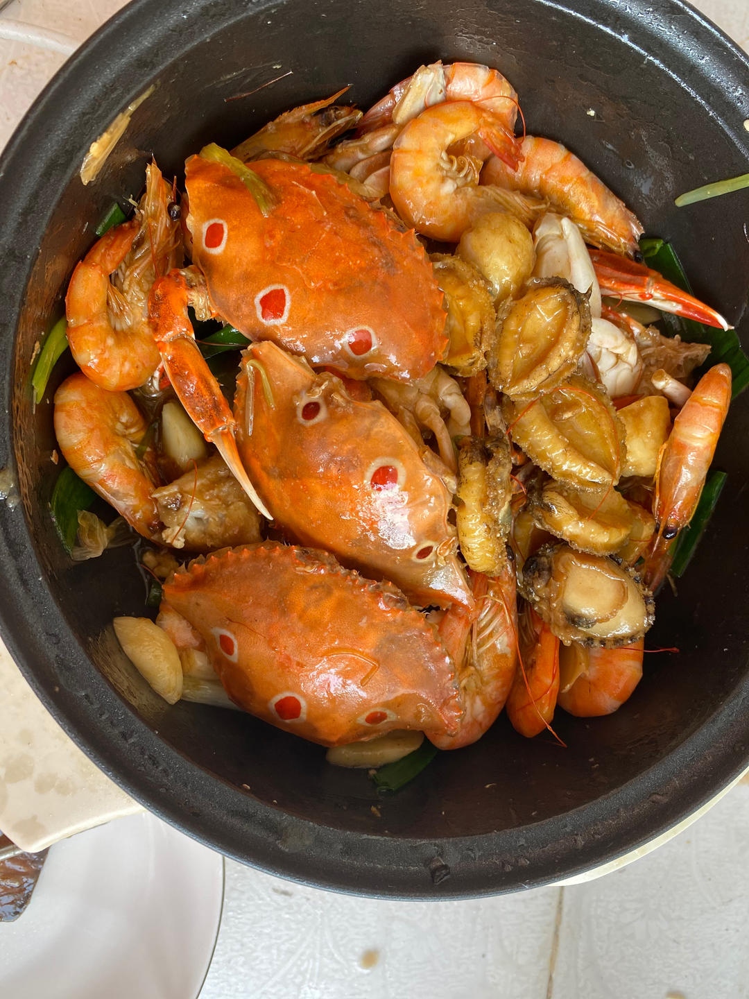 “七欣天”海鲜（梭子蟹、鲍鱼、基围虾、鱿鱼）