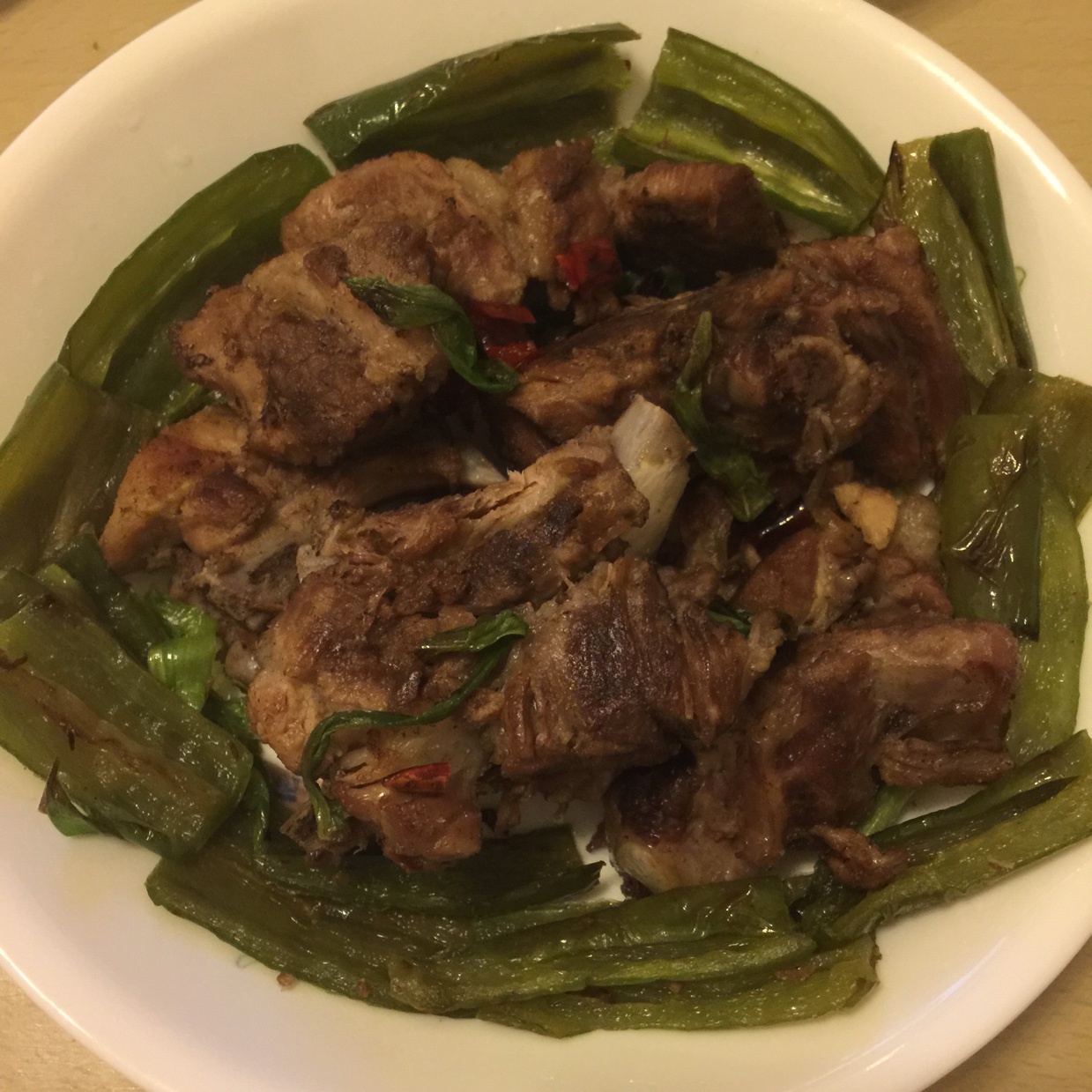 双椒煎排骨