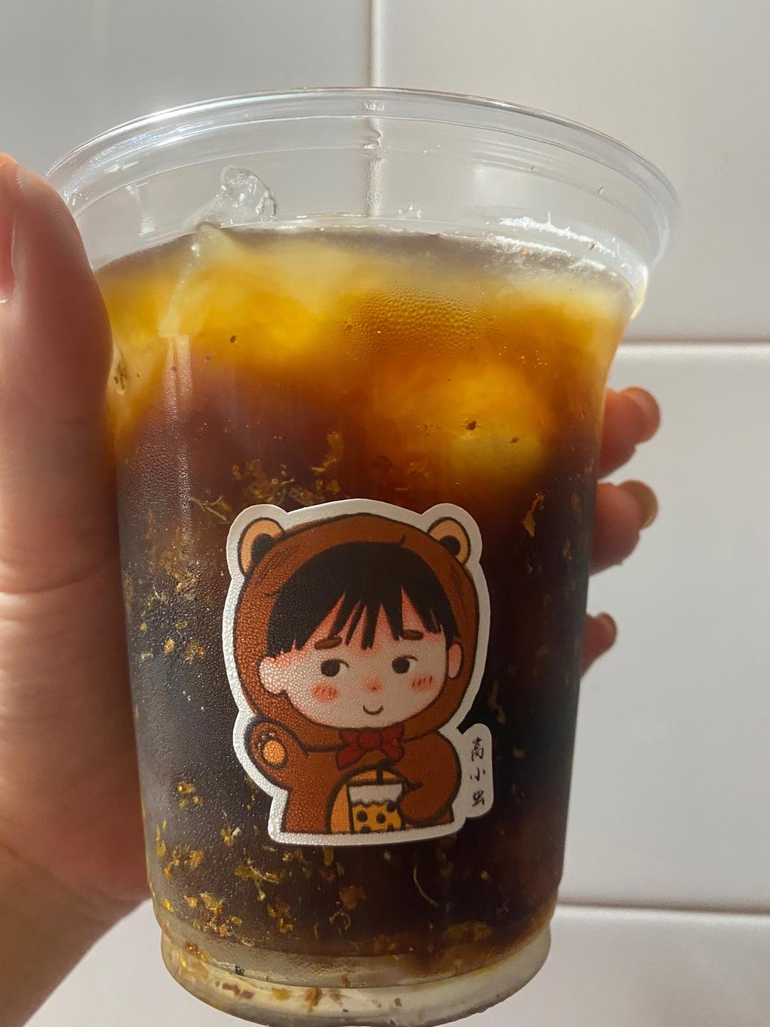 桂花甜梨冰美式咖啡的做法