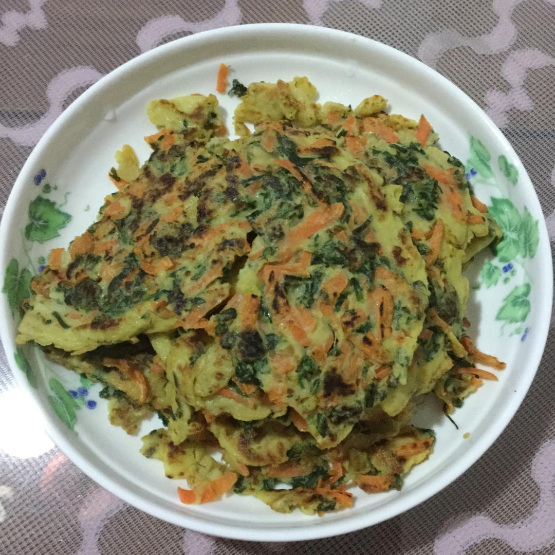 荠菜胡萝卜鸡蛋煎饼