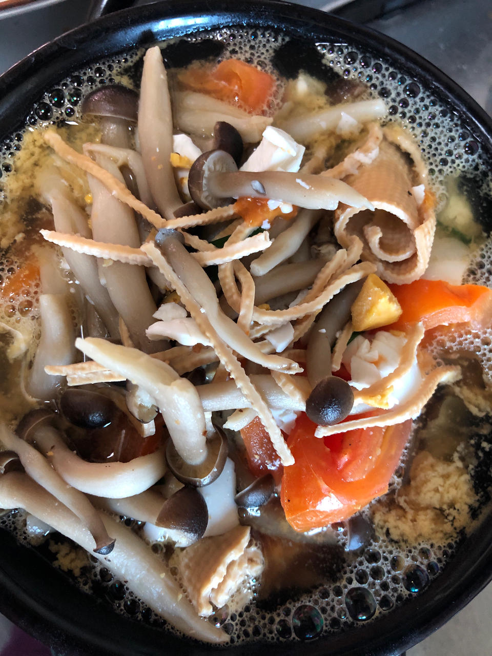 金沙鲜菇豆腐丝