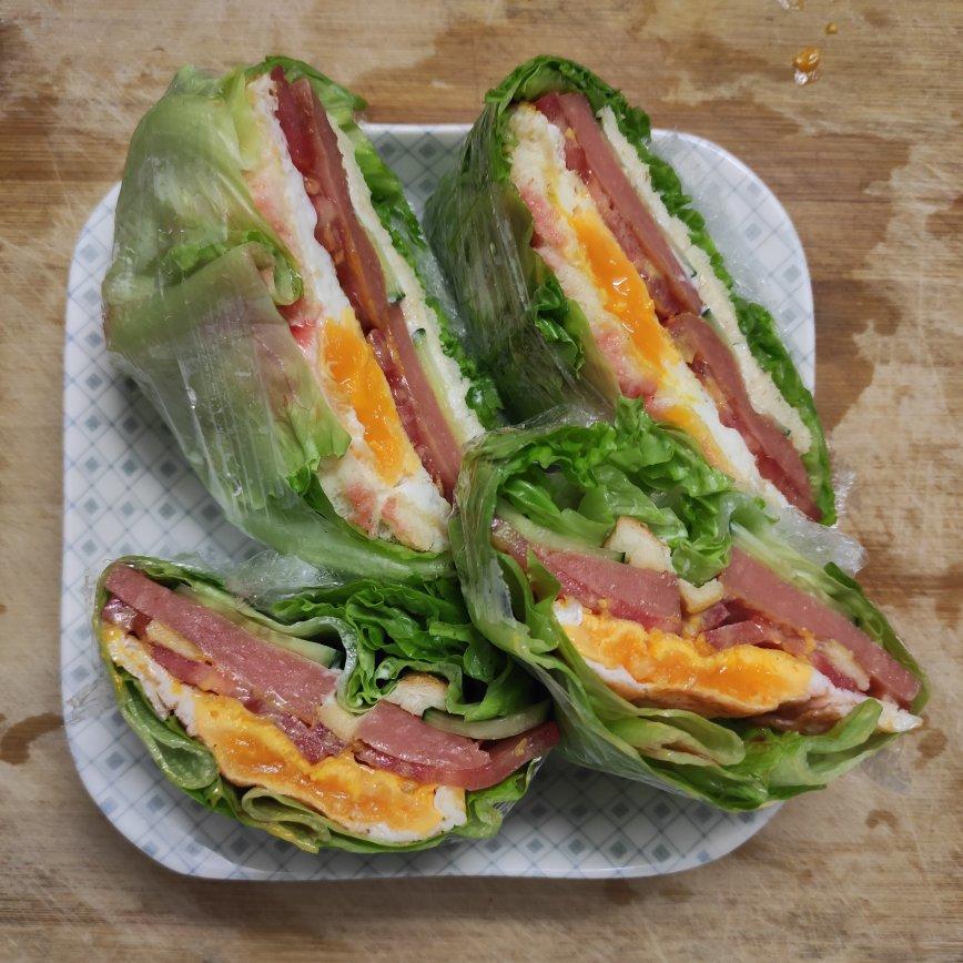 减脂生菜三明治