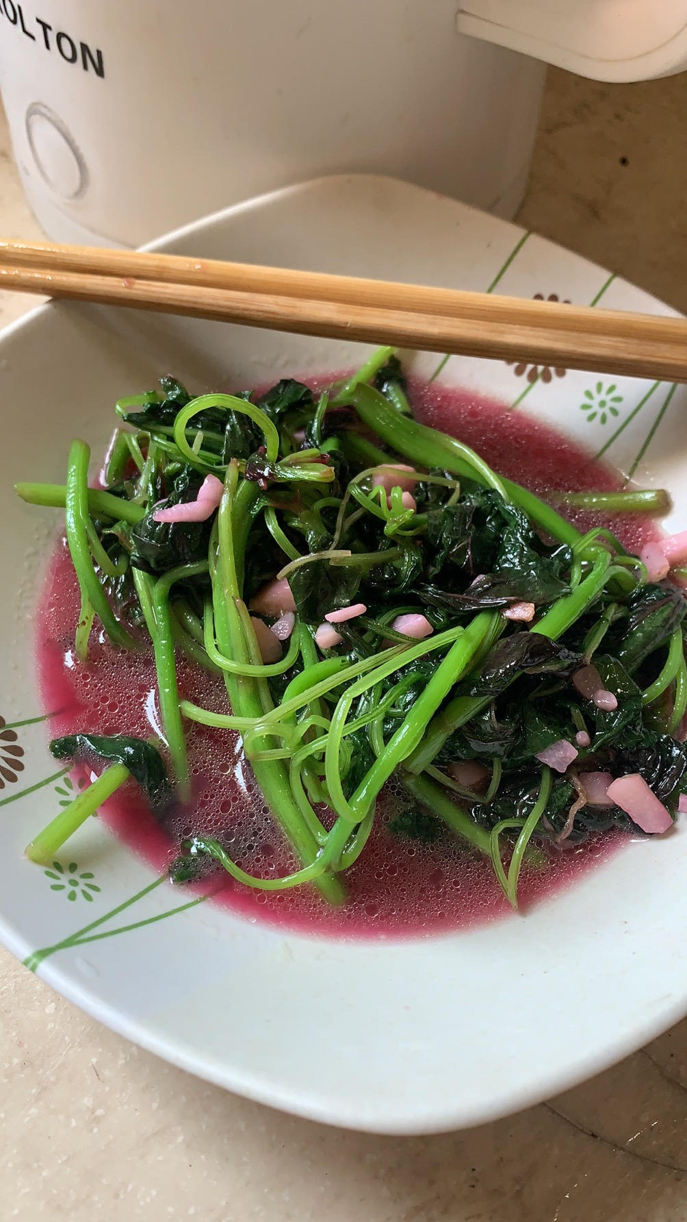 蒜香红苋菜（红汉菜）
