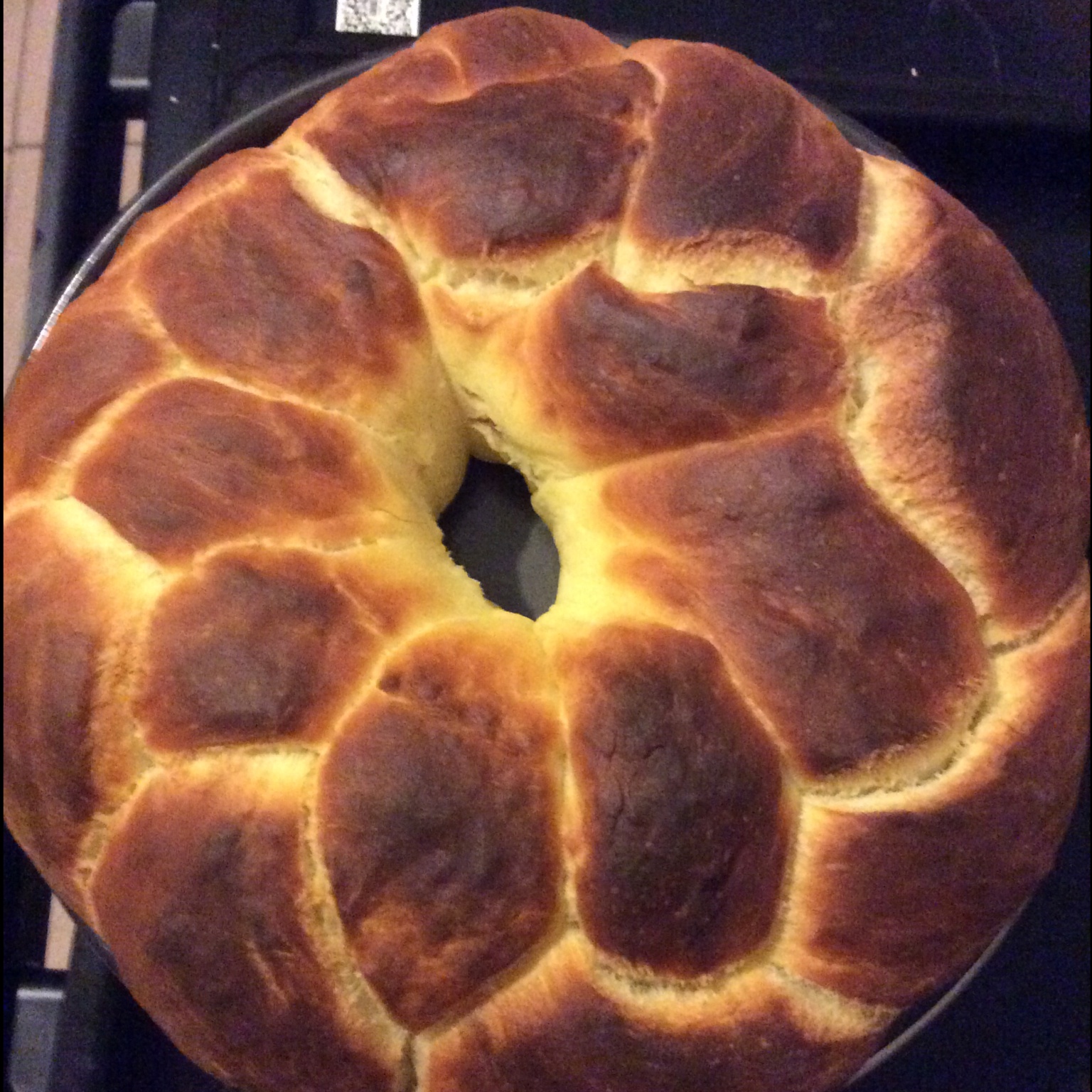 炼奶圣诞花环面包