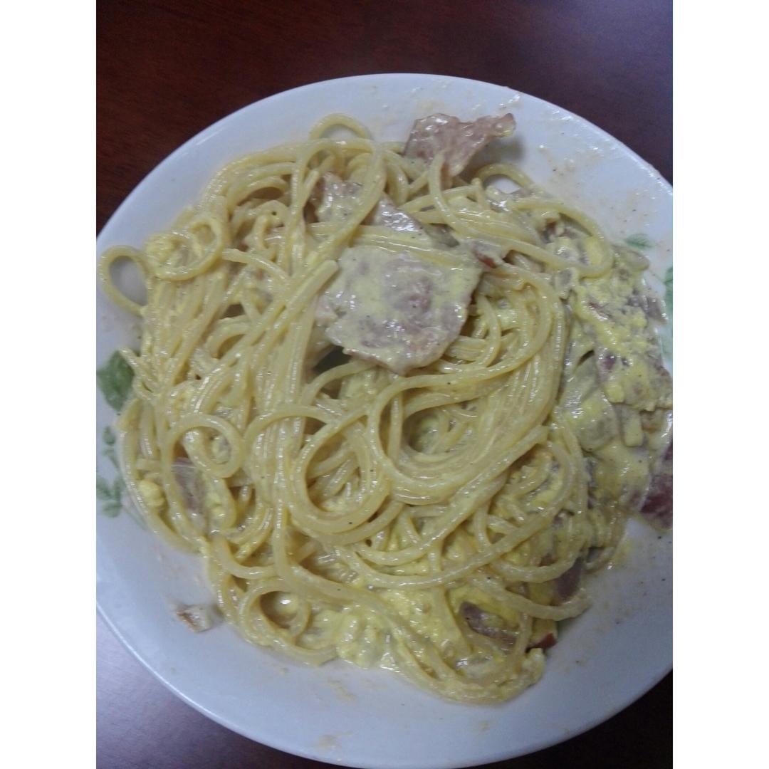 超简单的奶汁培根意面Carbonara