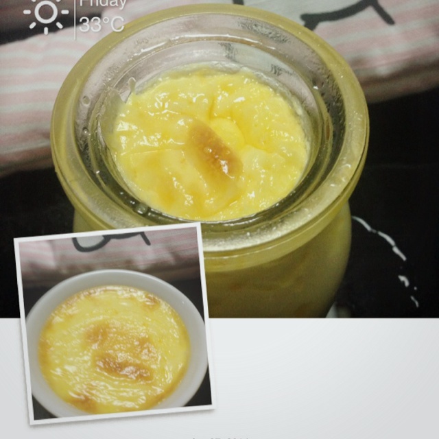 Crèmebrulée。法式烤布雷。焦糖布丁。