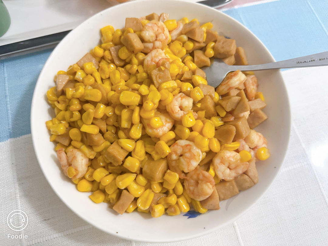 什锦玉米粒虾仁🍤🌽🥕