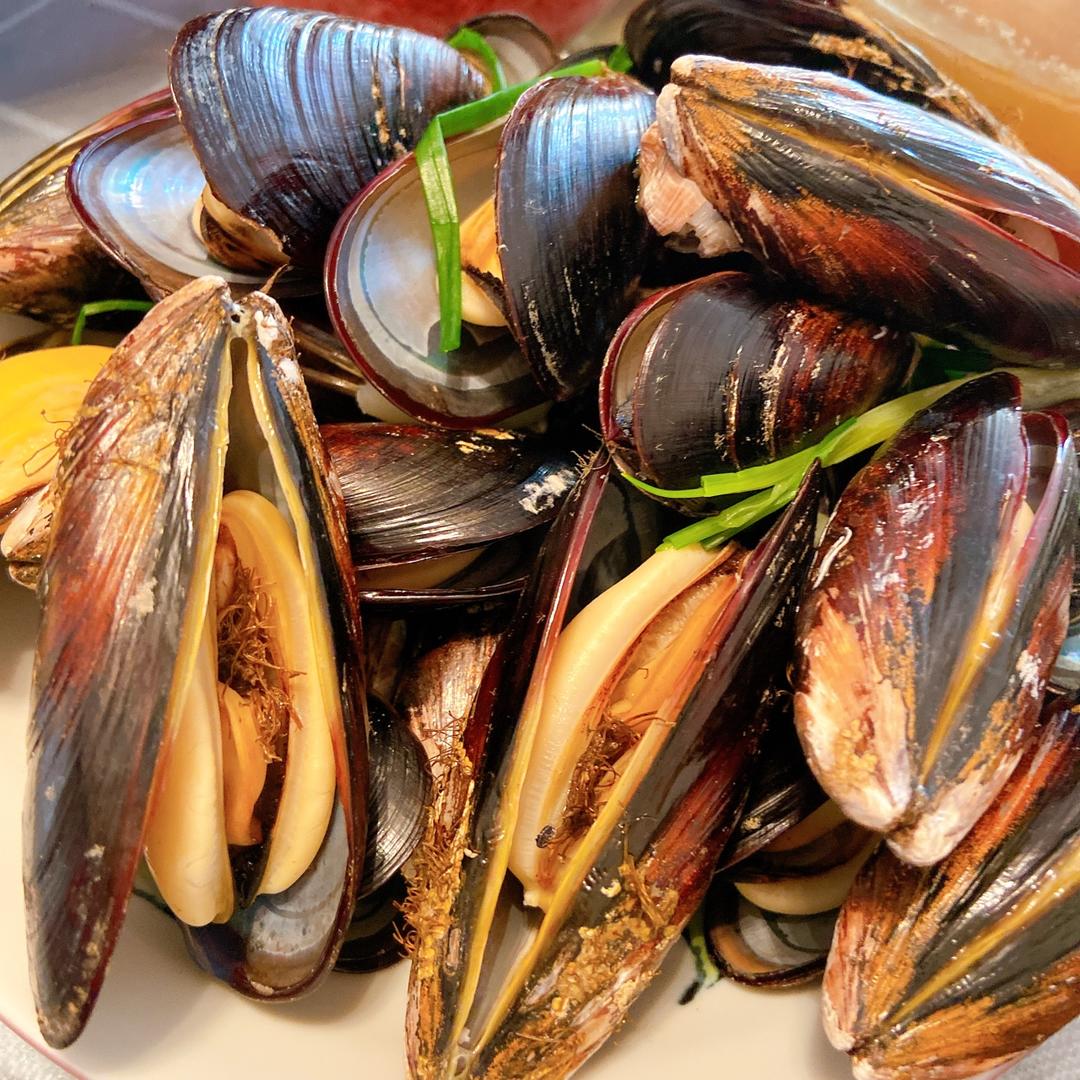 kaiyiu食谱做的清蒸海虹(青口贝)