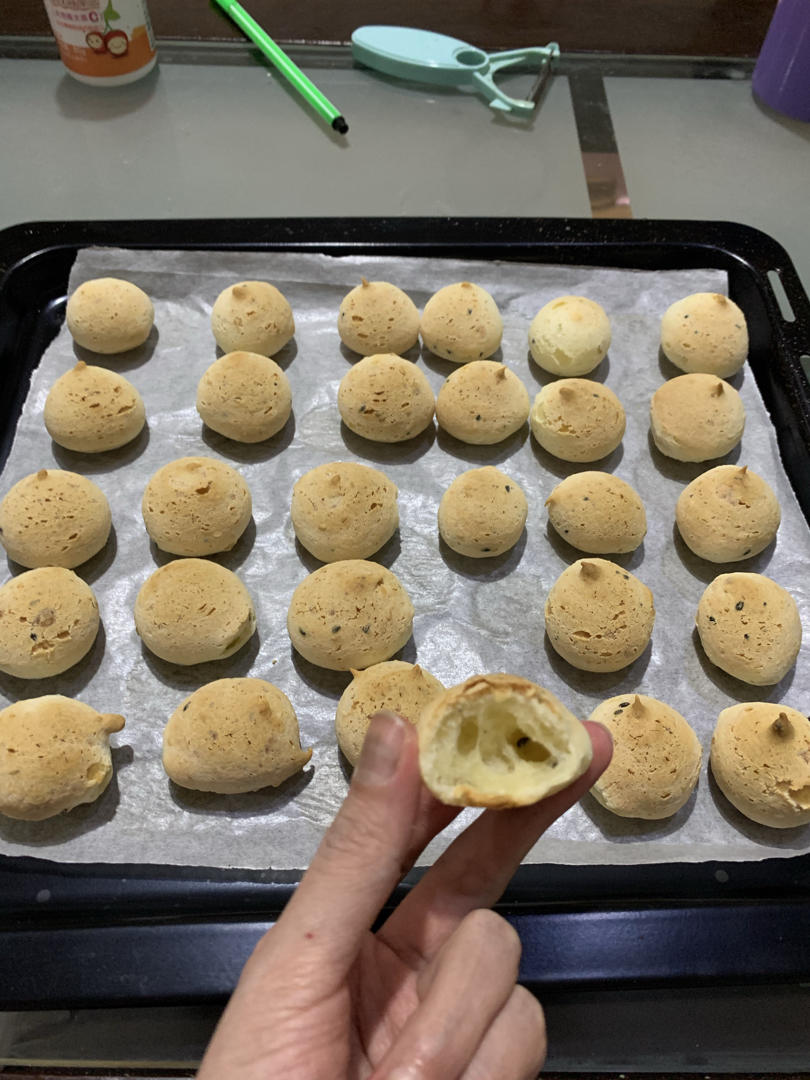 不需要预拌粉也能做的空心小麻薯