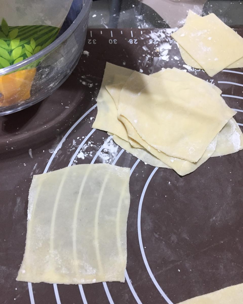自己做馄饨皮、云吞皮