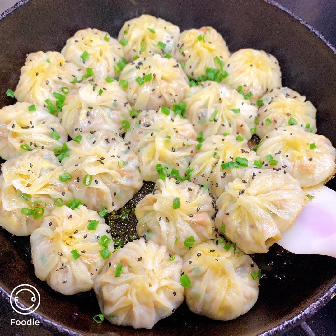 网红【水晶水煎包】一次就成功！